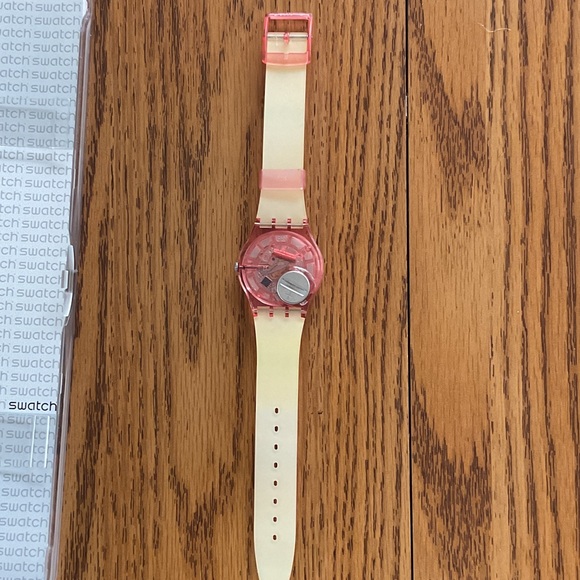 Swatch Vibrant Pink and Orange Watch - Picture 2 of 2